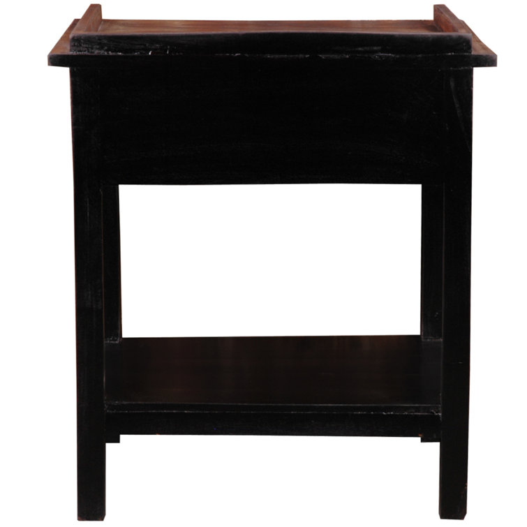 GN109 Solid Wood Tray Top End Table with Storage Wayfair Canada